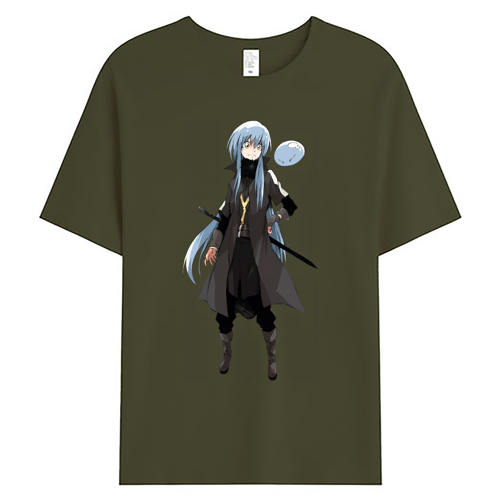 （画像用） 転スラ Regarding Reincarnated to Slime 綿100％ メンズ半袖Tシャツ｜肌触りやわらか＆通気性